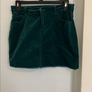 Aqua corduroy skirt